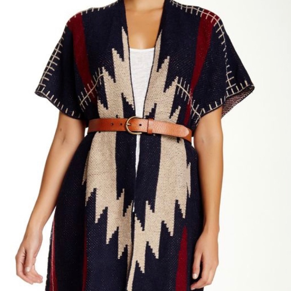 Woven Wrap Sweater